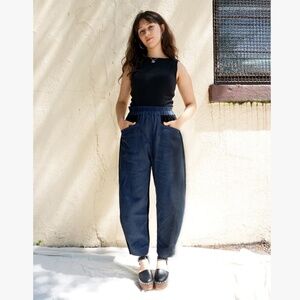 URSA MINOR Flor Arca Pants Blue-Black Size L